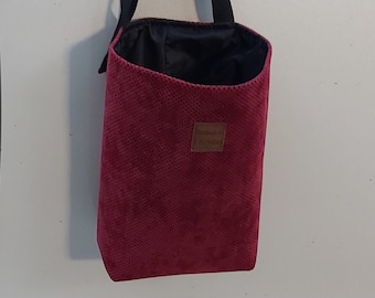 Auto Müllsack, Müllsack aus veganem Leder, Wasserdichter Müllsack fürs Auto, Autozubehör, Müllbeutel für unterwegs