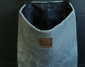 Velvet car trash bag, Grey Garbage Bag, Reusable Trash Bin, Car Litter Bag, Headrest Trash Bag, Car Accessory, Trash Bag for Truck key chain