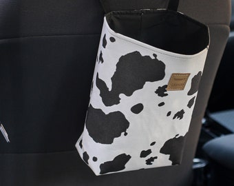 Vegan leather car trash bag, Waterproof car organizer, Car accessories for woman, Car Garbage Bag, Car Litter Bag, Toy storage