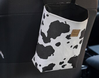 Organiseur de voiture étanche, sac poubelle de voiture en cuir végétalien, accessoires de voiture, sac poubelle de voiture, poubelle réutilisable, sac à litière de voiture, rangement de jouets