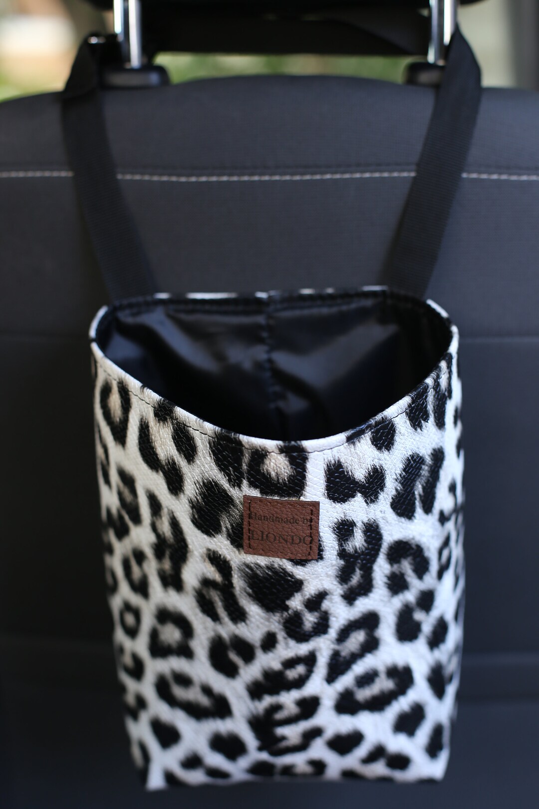 CREATCABIN Auto Müllsack Blumen Design - 25x30cm Wasserdichter Rücksitz Organizer Für Reisen