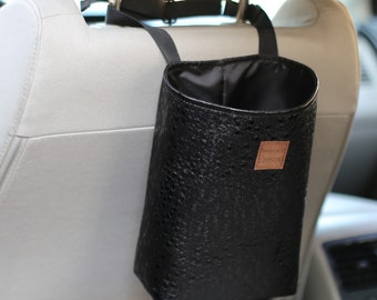 Car Litter Bag, Car Garbage Bag, Vegan leather car trash bag, Waterproof car organizer, Car accessories for woman, Car organizer