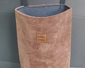 Velvet car trash bag, Car Garbage Bag, Reusable Trash Bin, Car Litter Bag Waterproof, car organizer Car Accessory, Car trash bin