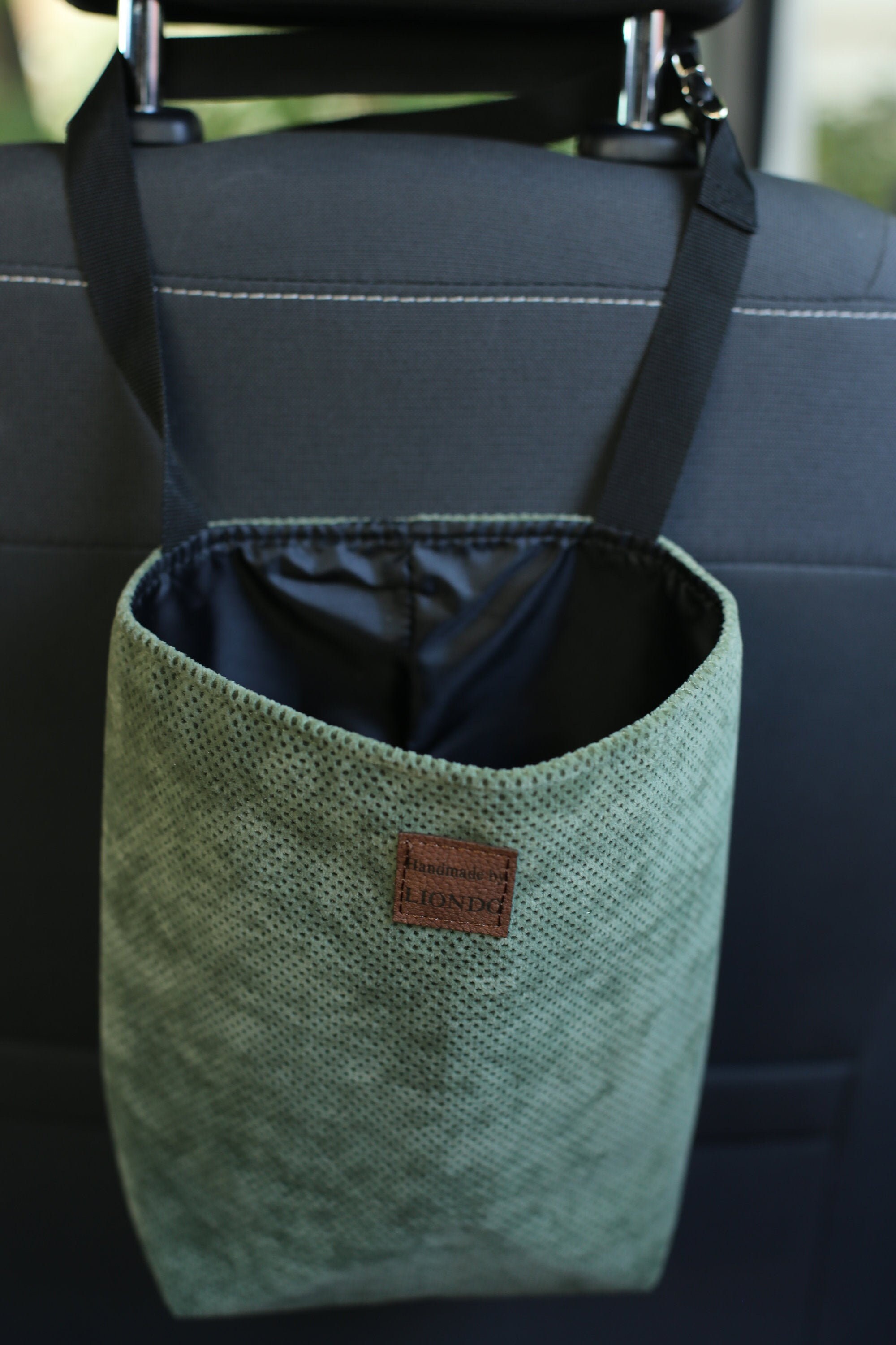 Velvet car trash bag Brown Garbage Bag Reusable Trash Bin Etsy