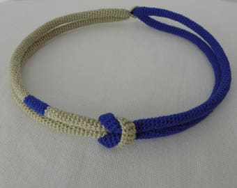 Crochet choker, Crochet necklace, Textile choker, Fiber necklace, Textile jewelry, Textile necklaces, Cotton necklace, Cotton jewels