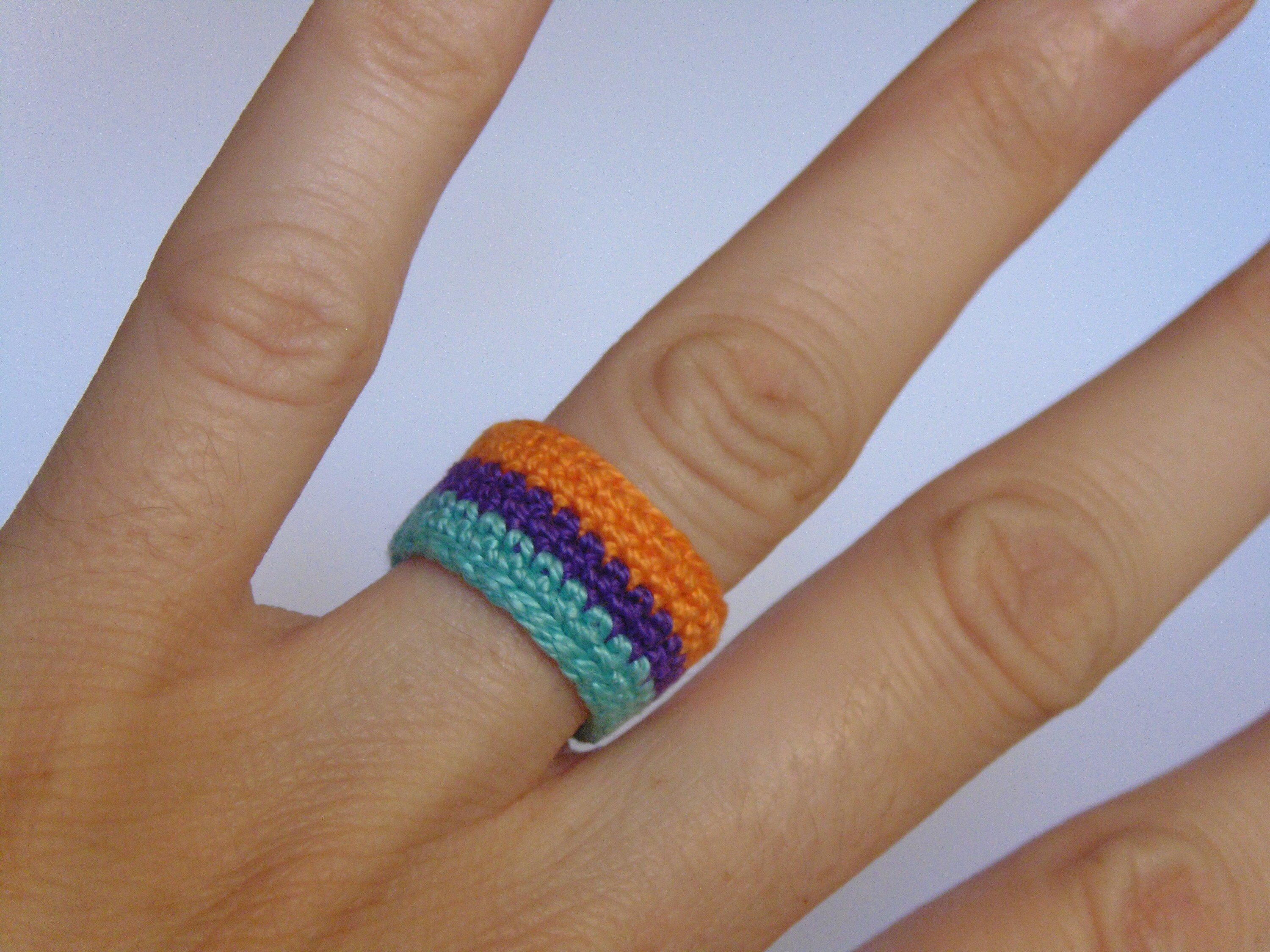 Crochet Rings, Woven Rings, Textile Jewelry, Boho Rings, Colourful Jewelry,  Friendship Rings, Modern Crochet, Adaptable Jewelry, Woven Jewel 