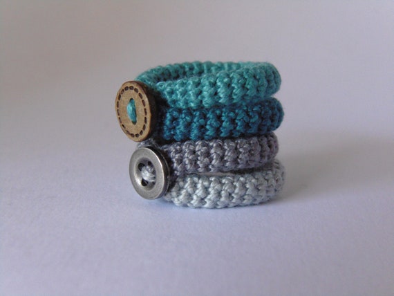 Crochet Rings, Woven Rings, Textile Jewelry, Boho Rings, Colourful Jewelry,  Friendship Rings, Modern Crochet, Adaptable Jewelry, Woven Jewel 