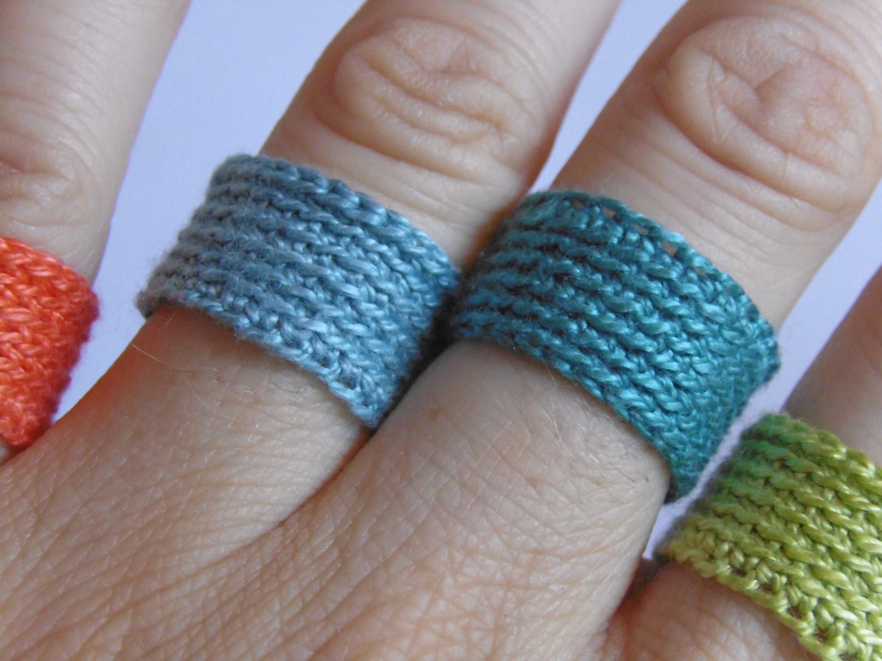 Crochet Rings, Finger Bands, Antiallergenic Rings, Textile Jewelry, Boho Jewelry, Friendship Rings, Modern Crochet Bands, Minimalist Jewels