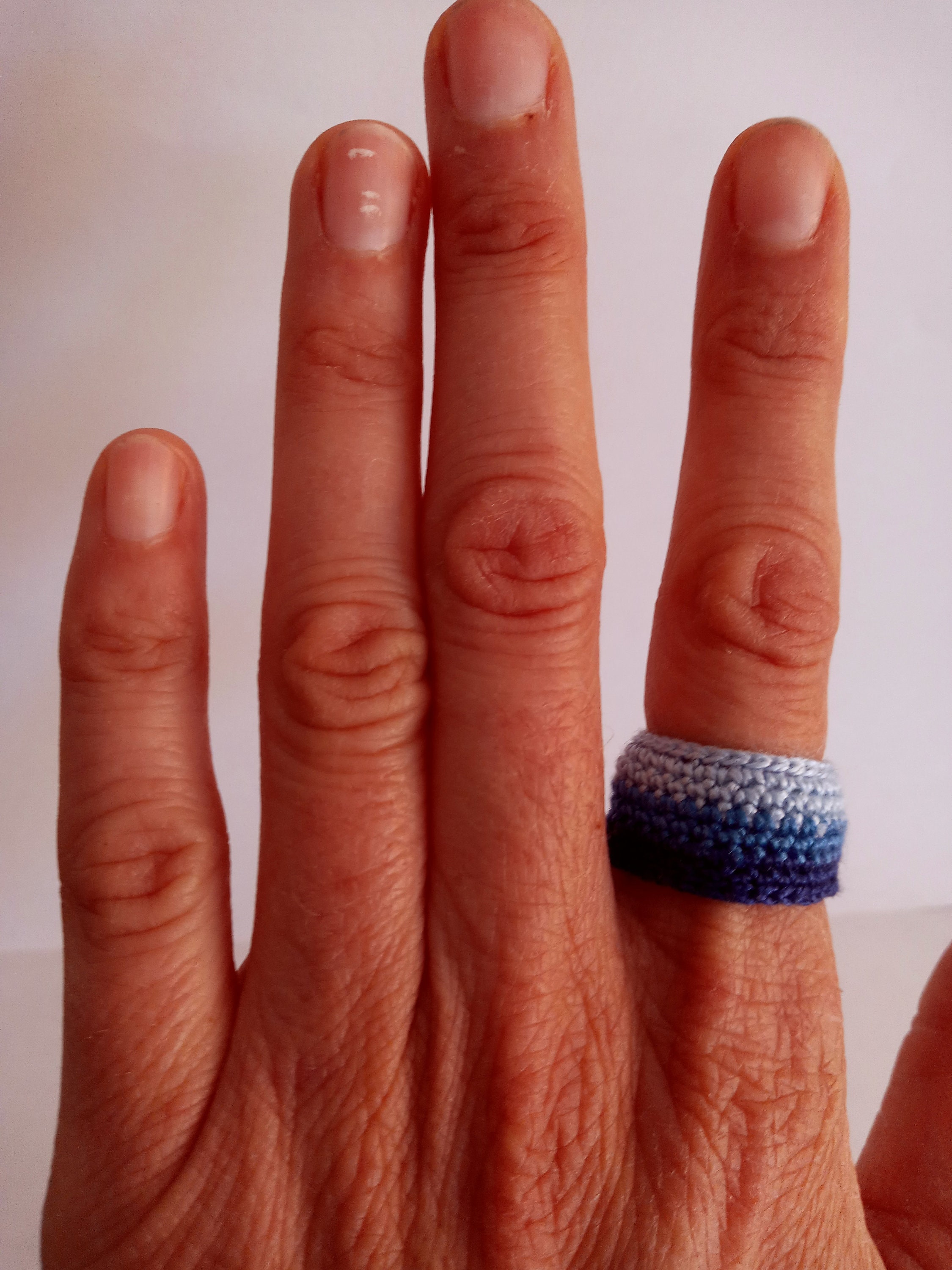 Crochet Rings, Finger Bands, Antiallergenic Rings, Textile Jewelry, Boho  Jewelry, Friendship Rings, Modern Crochet Bands, Minimalist Jewels 