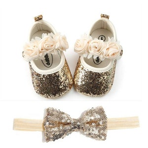 Baby Sparkly Bling Holiday Shoes/Baby Sparkly Mary Jane Soft Crib Shoes/Baby Girl Gold Sparkly Holiday Shoes/Baby Girl Pink Sparkly Shoes