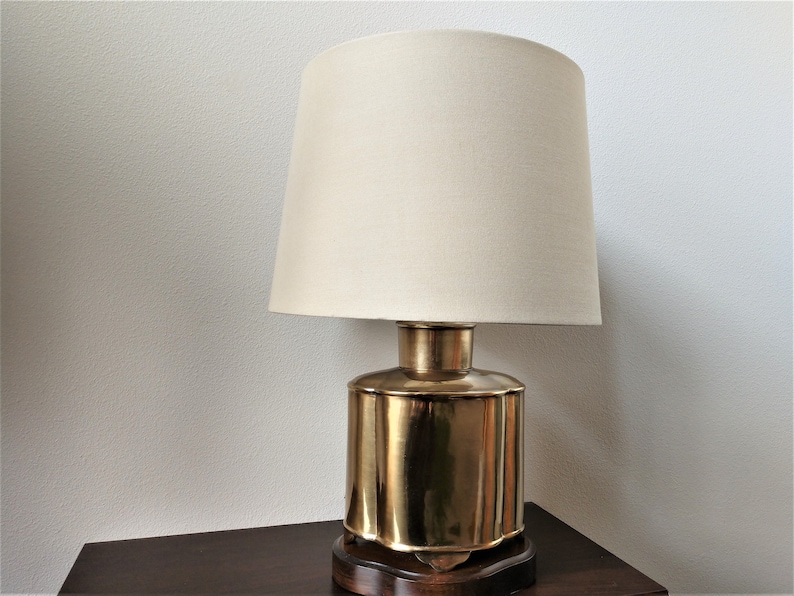 Frederick Cooper Quatrefoil Shaped Lamp Vintage Brass Rewired Three-way Socket