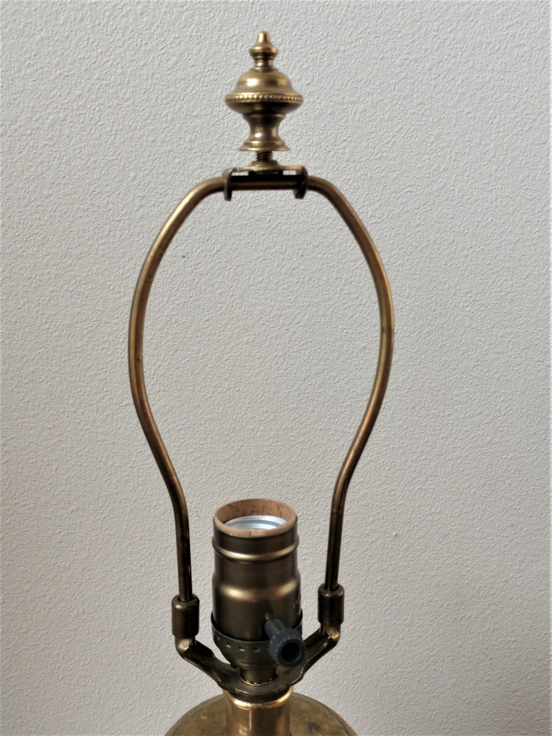 Frederick Cooper Quatrefoil Shaped Lamp Vintage Brass Rewired Three-way Socket