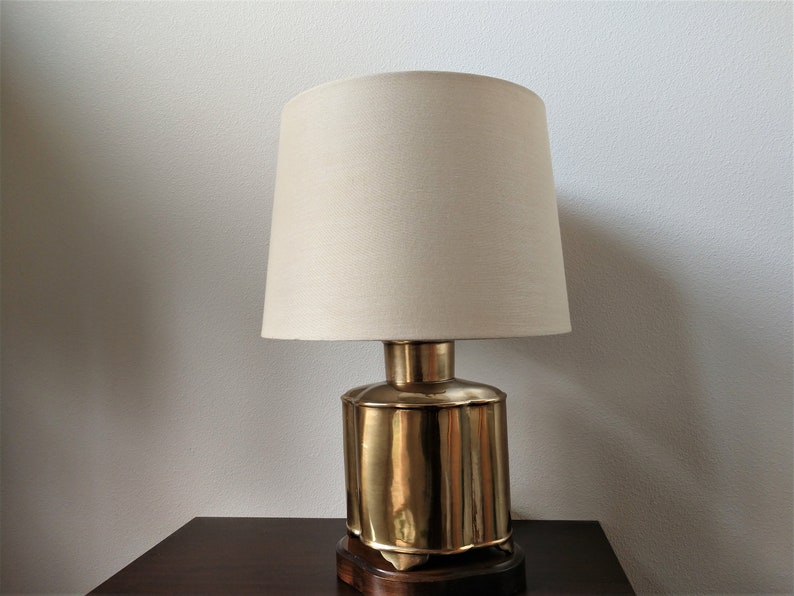 Frederick Cooper Quatrefoil Shaped Lamp Vintage Brass Rewired Three-way Socket