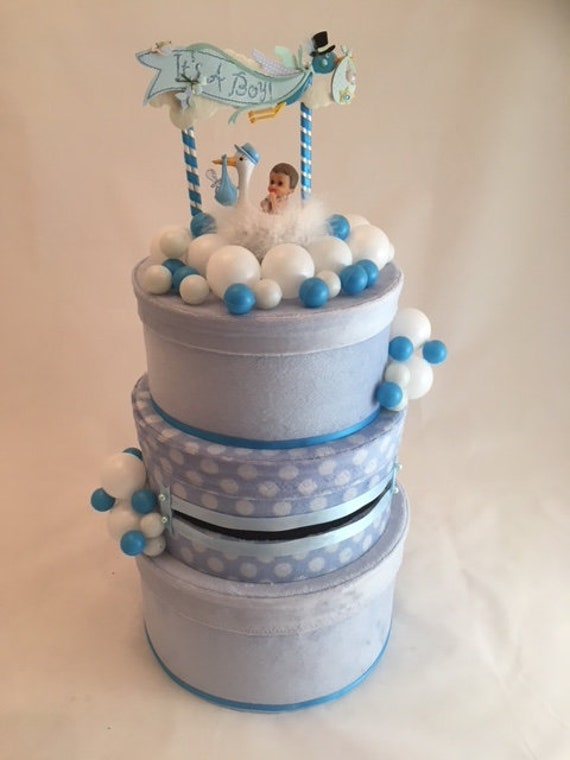 card box for baby shower boy