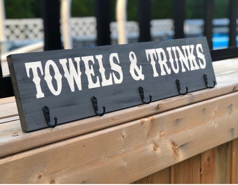 Swimsuit and Towel Rack Pool Towel Rack Towels and Trunks Etsy Canada