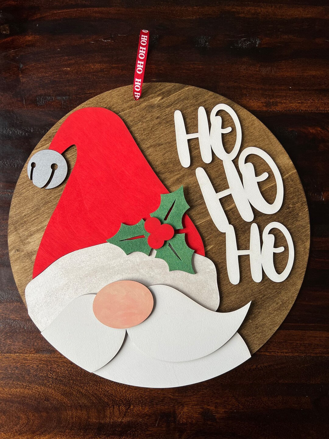 Santa Ho Ho Ho Door Sign, Christmas Door Round - Etsy
