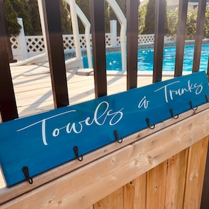 Pool Towel Rack Etsy
