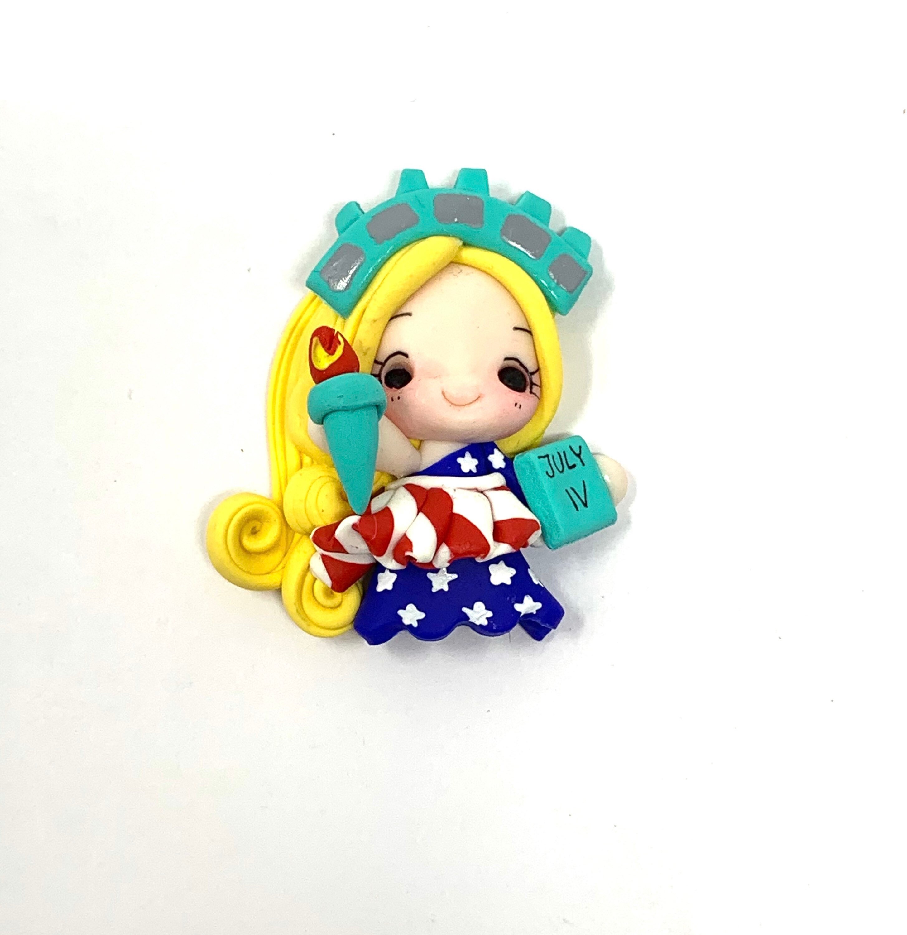 Handmade Clay Doll Statue of liberty Etsy