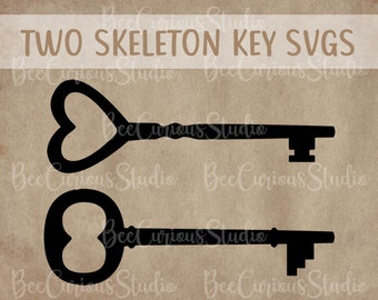 Skeleton Keys | Digital Download SVG, Cricut Cut File, PNG & JPEG, Silhouette dxf, pdf