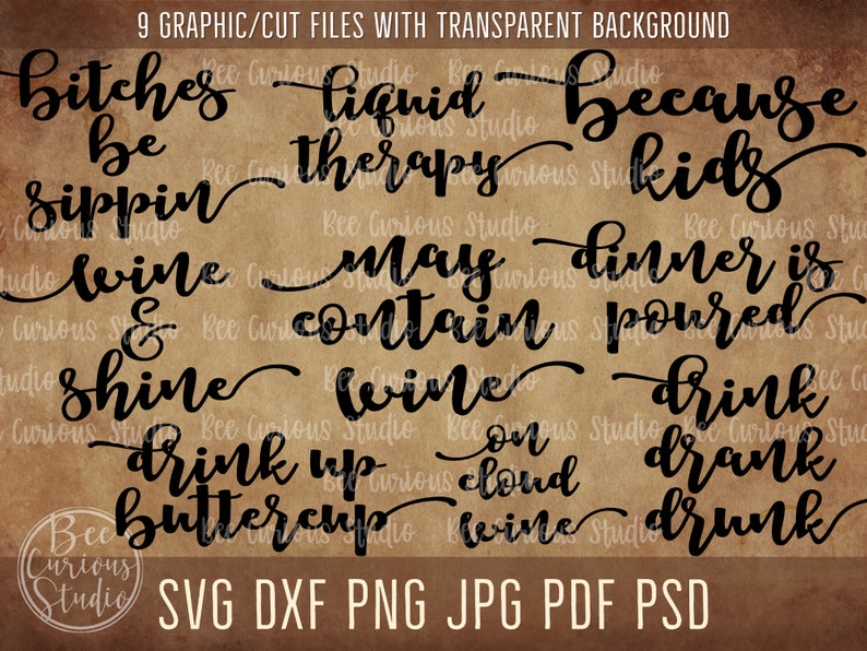 Download Wine Glass Quote Graphics 9 Sassy Tumbler Sayings SVG | Etsy