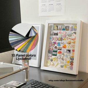 Small Acrylic Enamel Pin Display Frame – Dustproof Wall Case for Collectors (Becosmic Studio)