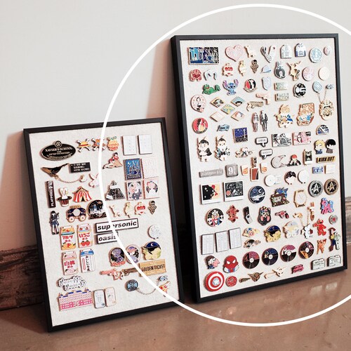 Pin Badge Display Metalframe Enamel Pin Display Box for Pin Etsy