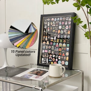 Large Acrylic Top enamel pin badge display frame, case, board for pin collection [BECOSMIC STUDIO]