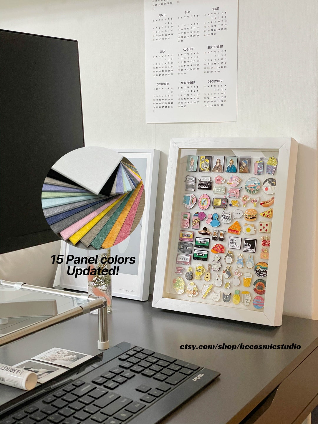 Small Acrylic Top Enamel Pin Badge Display Frame, Case, Board for Pin