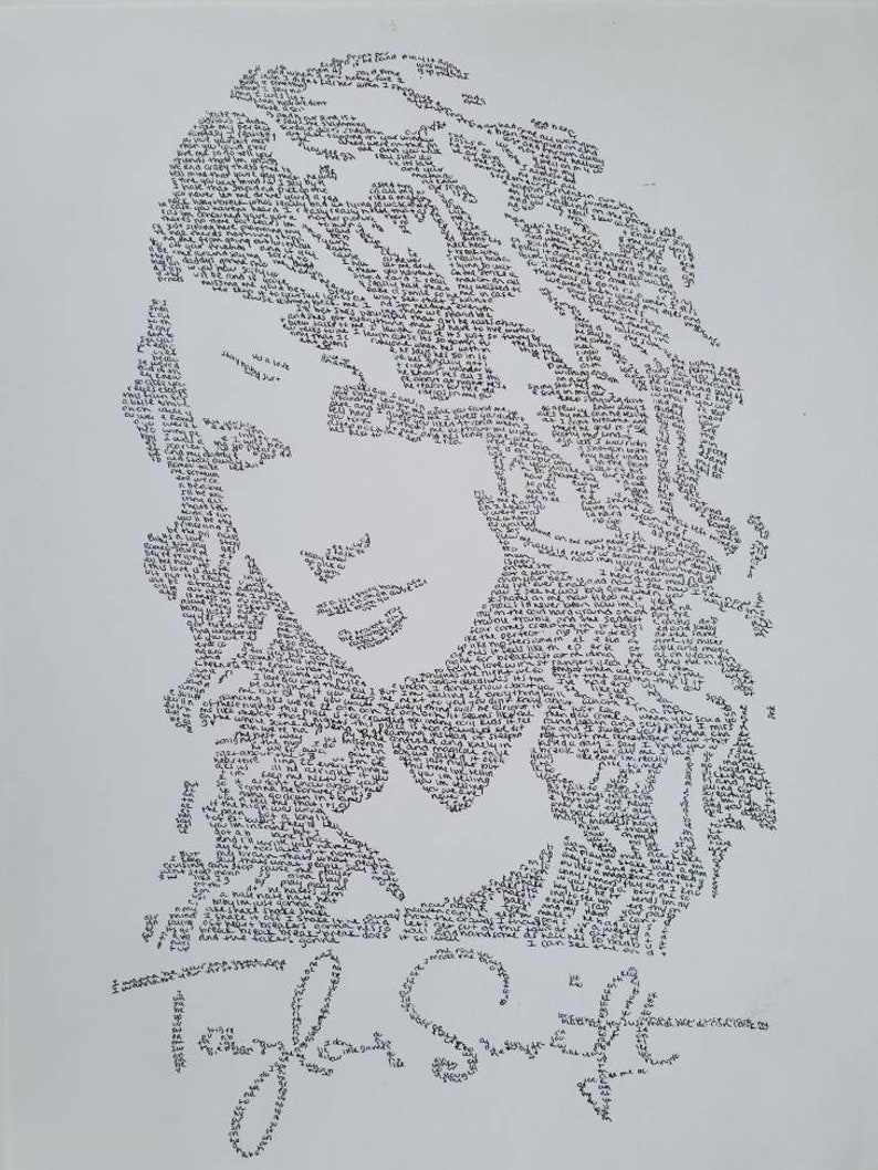 Taylor Swift Lyrics Art image 1