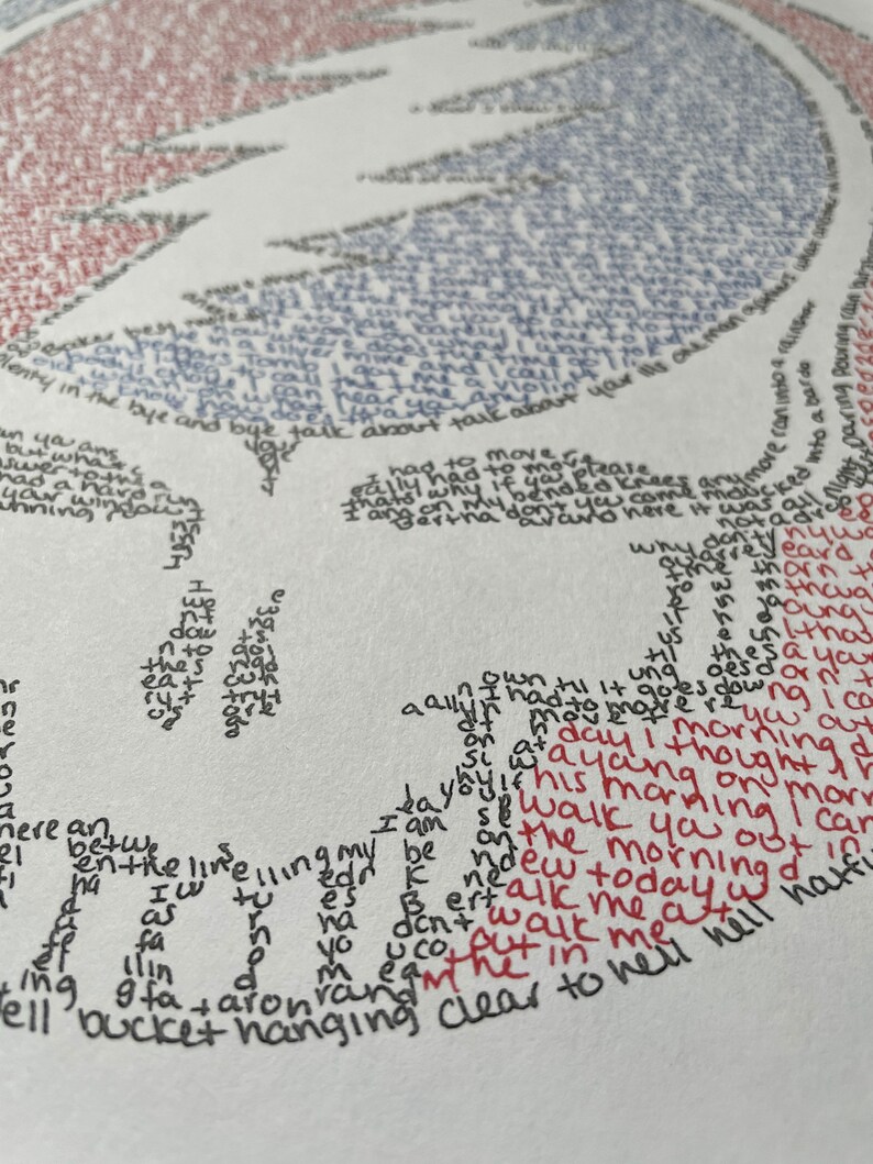 Grateful Dead Lyrics Art - Etsy