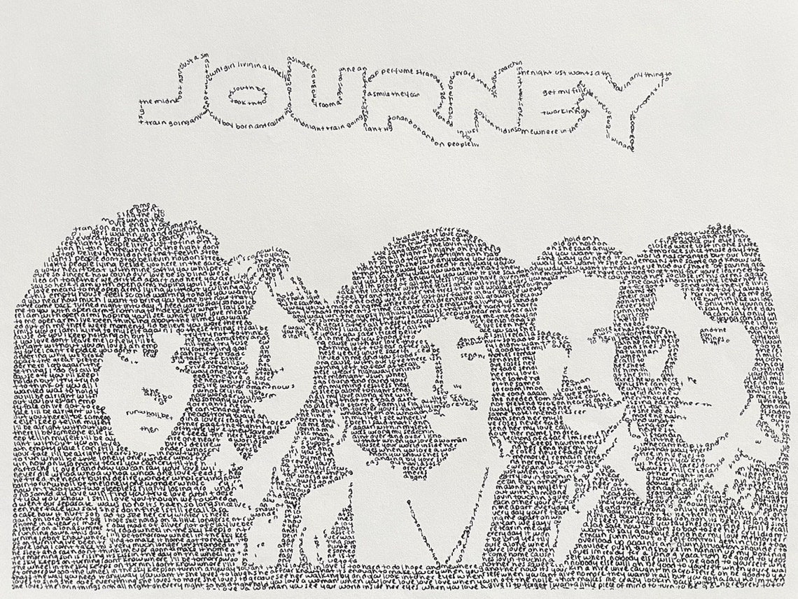 Journey Lyrics Art - Etsy