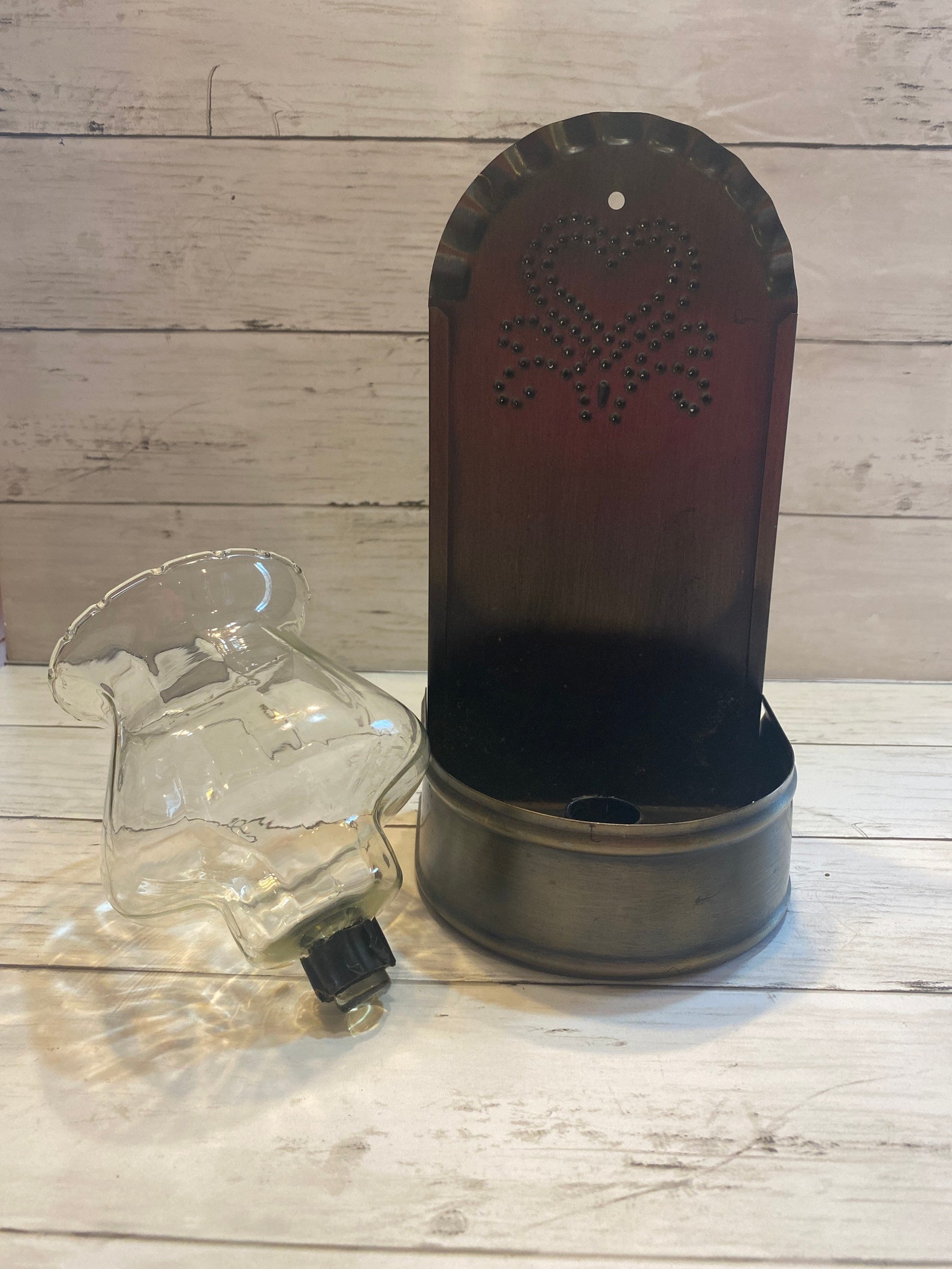 Punched tin candle holder Etsy