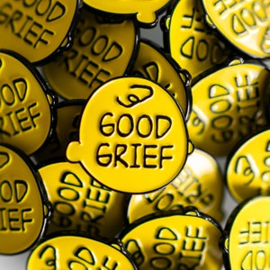 Charlie Brown Quote, Good Grief Enamel Pin