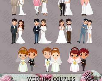 Bride Groom Clipart Etsy