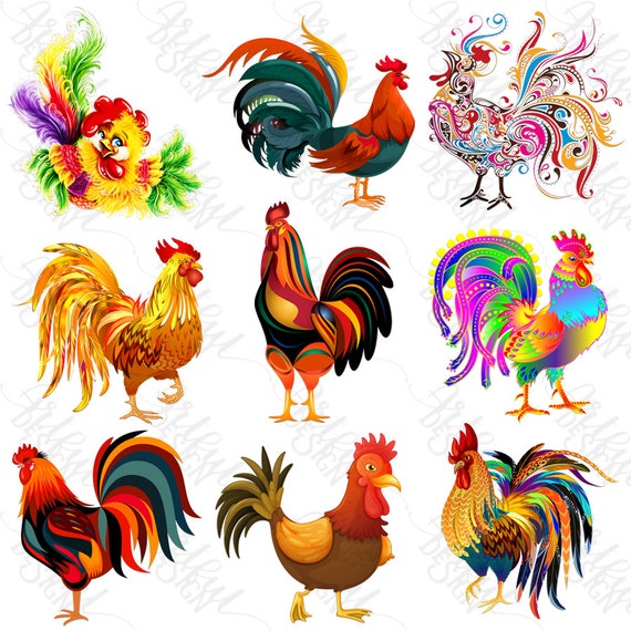 Rooster Clip Art Chicken Clipart Rooster Clipart Chicken Etsy Rooster Clip Art Chicken Clipart Rooster Clipart Chicken Etsy