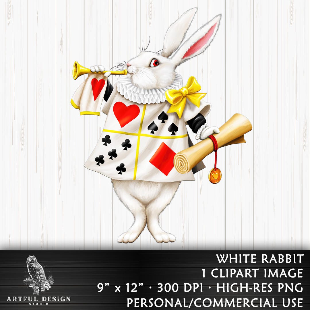 Alice in Wonderland White Rabbit Clipart, White Rabbit PNG, White ...
