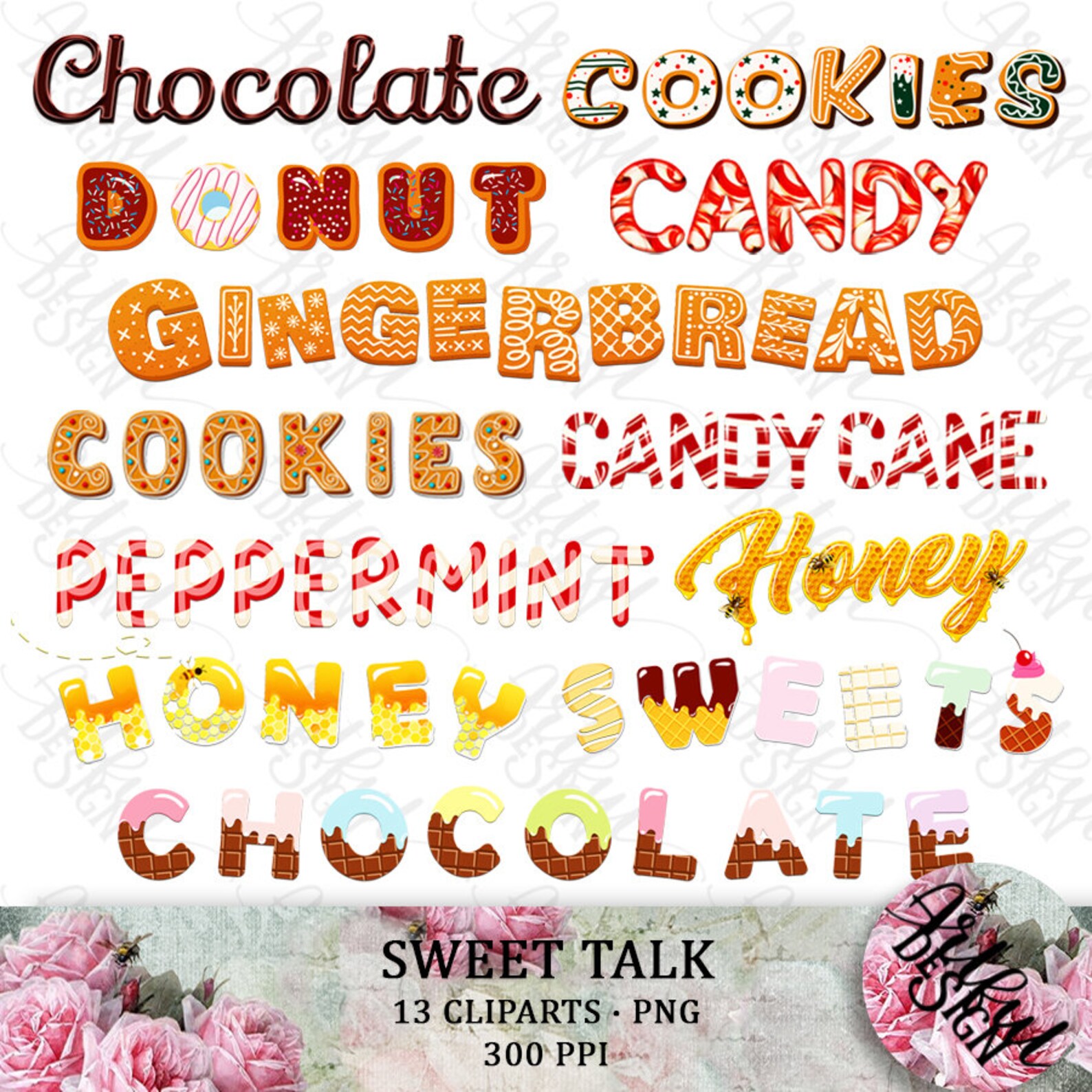 Sweet Words Sweets Clipart Dessert Clipart Sweet Word PNG Etsy