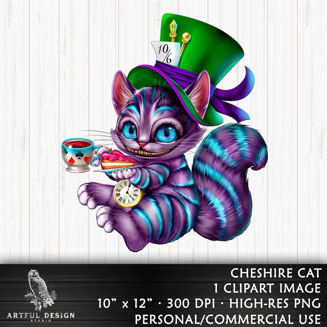 Digital Cheshire Cat Clipart, Cheshire Cat PNG, Cheshire Cat Clip Art ...