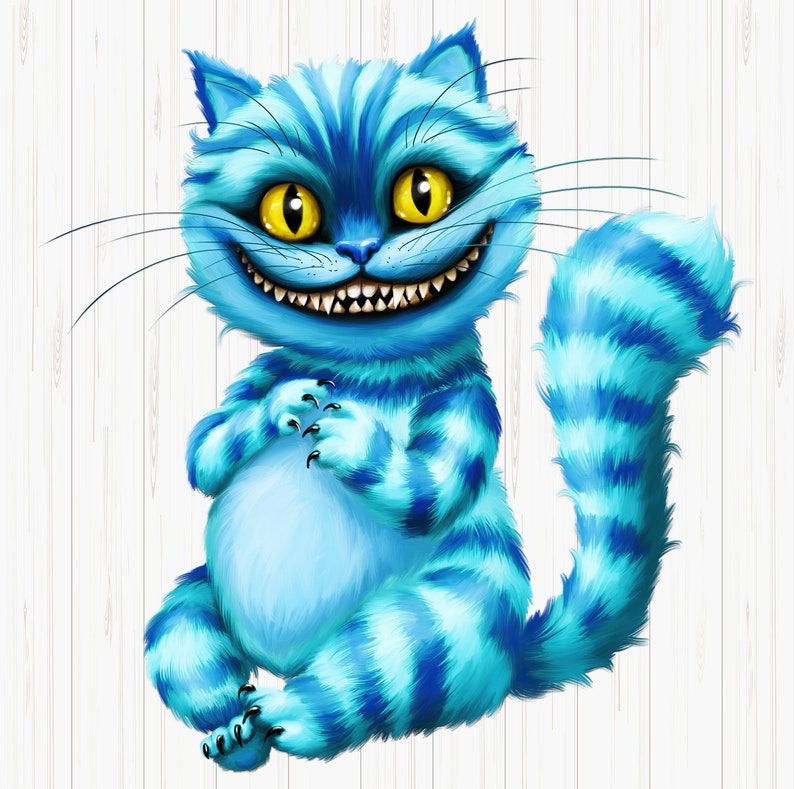 Alice im Wunderland Grinsekatze PNG Katze Clipart Katzen Etsy.de