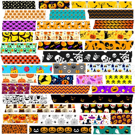 Halloween Washi Tape Halloween Washi Tape PNG Washi Tape | Etsy