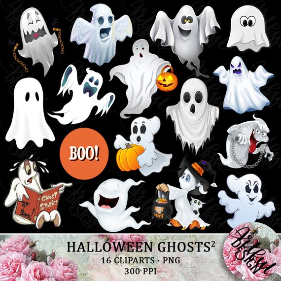 Ghost Clipart Halloween Clipart Ghost Clip Art Halloween Etsy