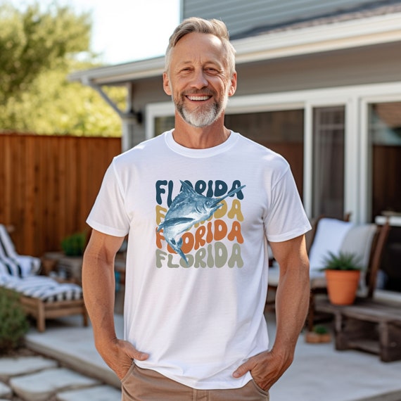 Mens Fishing T Shirt, Florida Fishing Shirt, Fishing Graphic Tee, Fisherman Gifts, Present for Fisherman, Marlin Fishing
