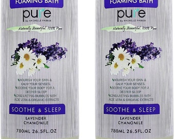 PURE Aromatherapy Bubble Bath Lavender 2-Pack. Essential Oil Lavender. Sulfate Free