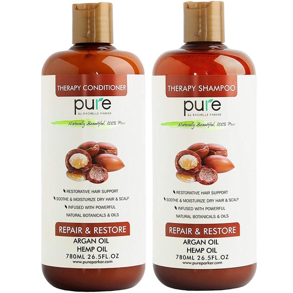 Pure Argan Oil Shampoo and Conditioner Set Sulfate Free Hair Etsy
