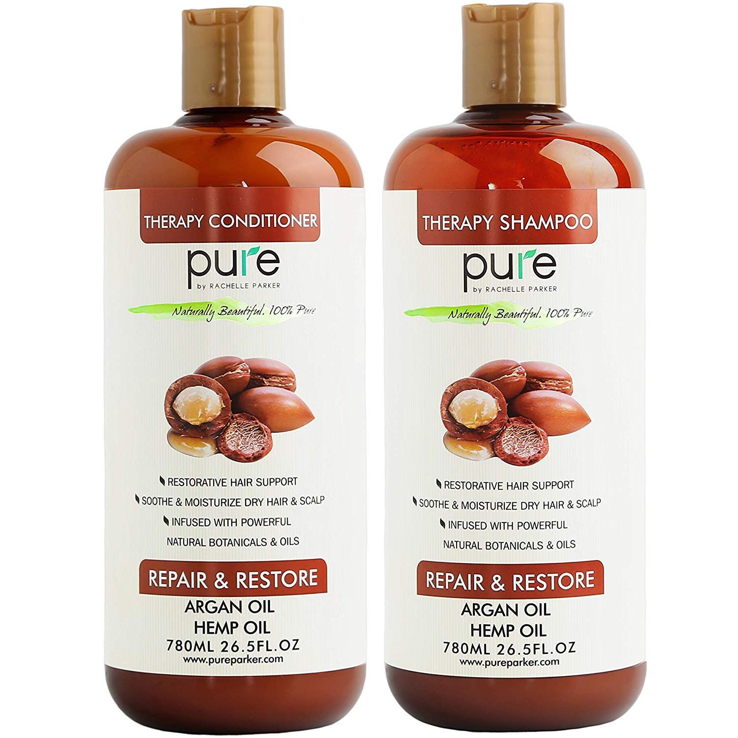 Pure Argan Oil Shampoo and Conditioner Set Tratamiento de Etsy