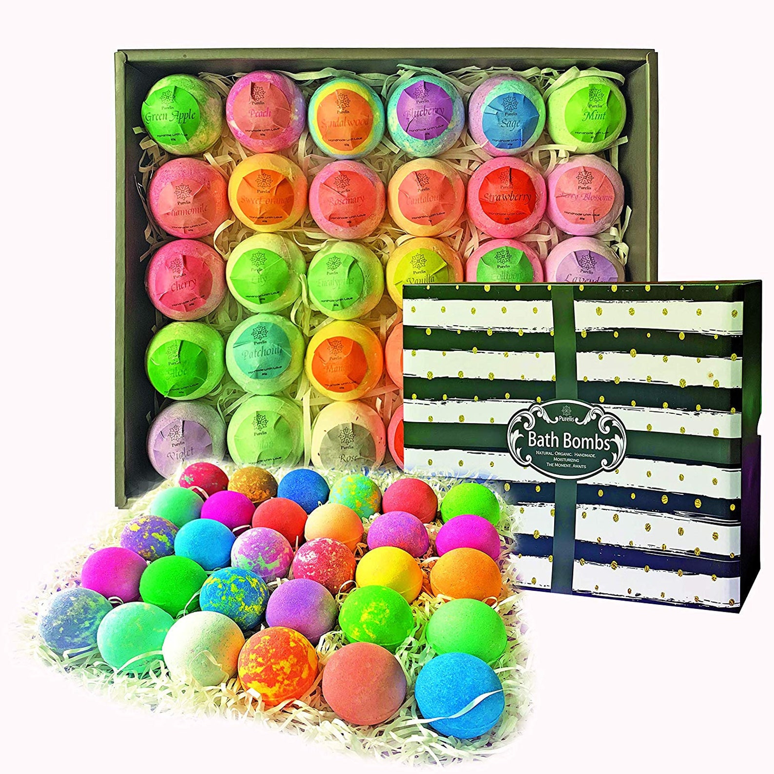 Purelis Natural Bath Bomb Gift Set. Bath Bombs for Kids Women Etsy