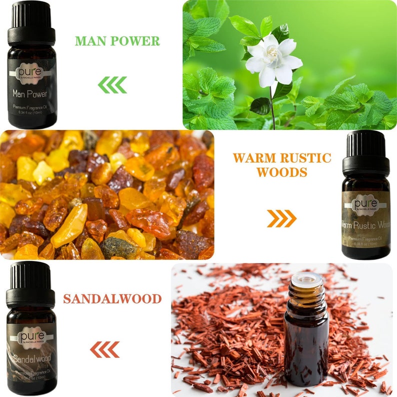 Men's Fragrance Oil Set by Pure Set of 6 Mens Fragrances Etsy