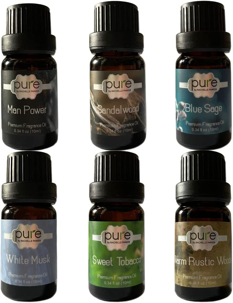 Men's Fragrance Oil Set by Pure Set of 6 Mens Fragrances Etsy