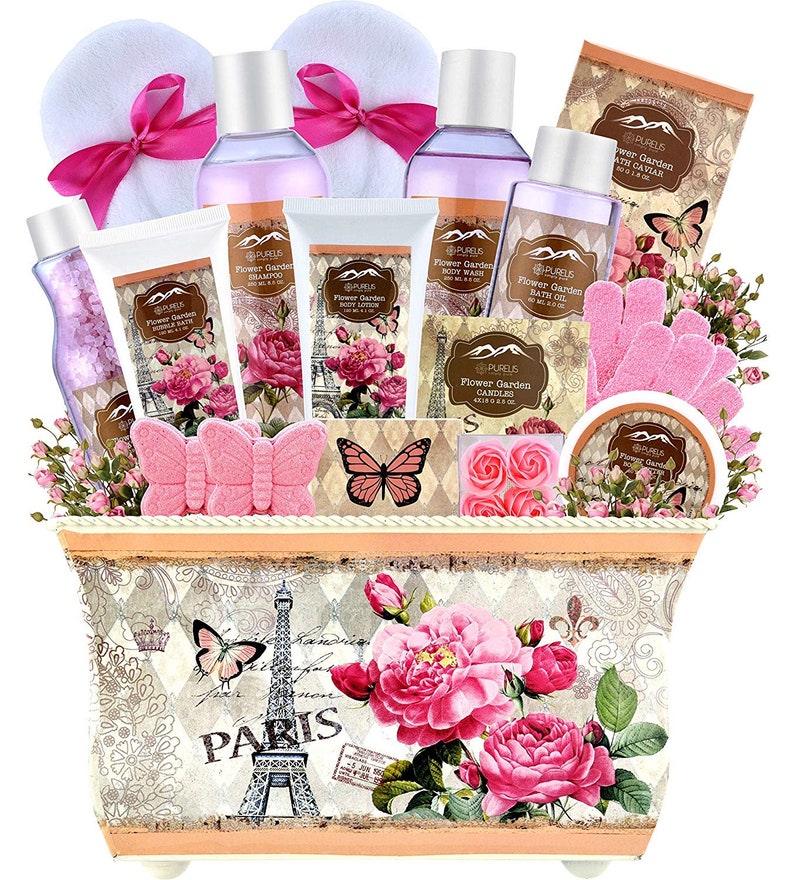 Spa Gift Baskets For Women Deluxe Bath Basket Spa Set Etsy