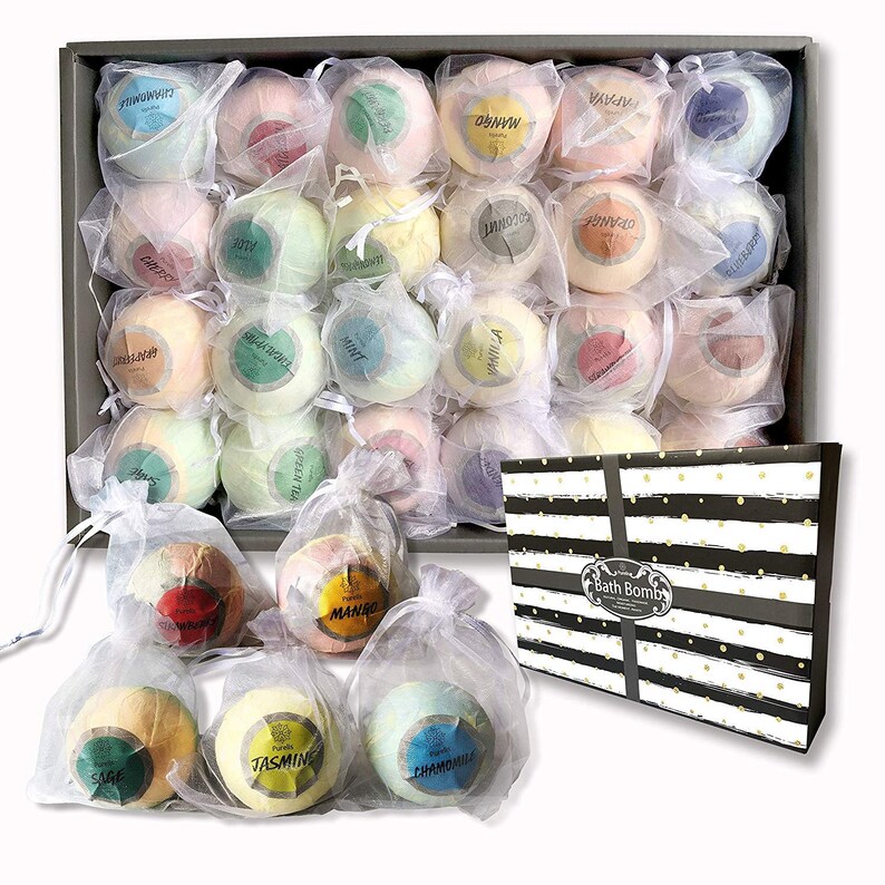 Aromatherapy Bath Bomb Gift Set. Pack of Moisturizing Spa Etsy